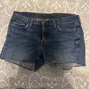 Lucky Brand Dungarees Low Rise Cut Off Denim Shorts size 10/30
